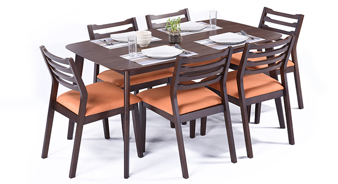 Massive 6 Seater Dining Table Set(Teak)